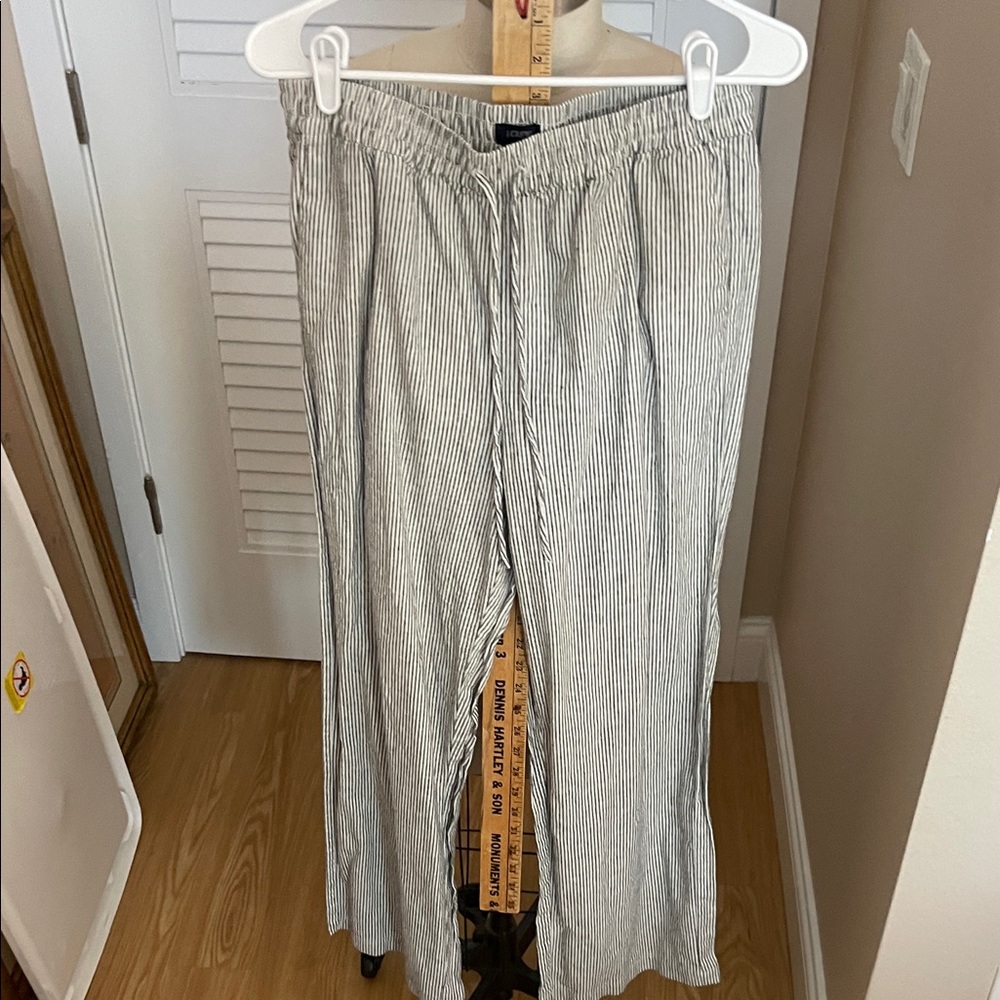 J. Crew Black and White Striped loungewear pants